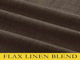Coffee Vintage Linen 100% Blackout Curtains for Living Room, Thermal Insulated Curtains 95 Long, V1258-DP02-C-1291