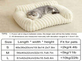 Cute pet cat sofa Standard S size - Puffy cat bed with high-quality soft velvet pile, indoor cat V1106-HECW-006