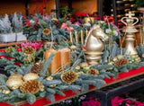 20Pcs Gold Pine Cones Decorations Gold Pinecones Ornaments with Pick for Craft Artificial V1370-AZ4-14926