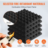 Acoustic Foam Panels 24 Pack 12 x 12 x 2 in for Studio Wall and Ceiling V952-FZZSPMBHSL12YD9F3V0