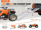 Aluminum Ramps, 1250lbs, Straight Ramp with Treads and Load Straps, Portable Loading Ramp for V952-ZZZ1250781222PF5MV0