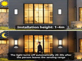 2 Pack Wall Light with Motion Sensor, LED 18W 3000K 1200 Lumens, IP65 Waterproof V1188-MS-520-038