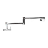 Brushed Pot Filler Faucet Stainless Steel Wall Mount Commercial Kitchen Stove Stretchable Double V1294-YM0901-3112250022211