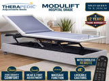 Therapedic Modulift Hospital Grade Split Queen Electric Adjustable Bed Base with Massage & Wire ADJ-BED-460-SQ