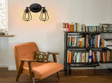 Double Head Wall Sconce Industrial Wire Cage Wall Light Vintage Style Wall Lamp V1294-YM0717-10024090