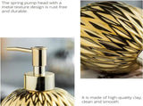 Modern ceramic soap dispenser gold for bathroom and kitchen V1188-NK-BOL-347