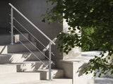 Handrails for Outdoor Steps, 59 in Length 3 Crossbars Stair Hand Rail Kit, Transitional Stainless V952-BXGSLZFS150CBU3NGV0