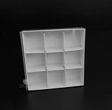 100 Pack of White Card Chocolate Sweet Soap Product Retail Gift Box - 9 bay 4x4x3cm Compartments V382-100CHOC9BAY