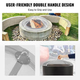 Fire Pit Spark Screen Round 30", Reinforced Heavy Duty Steel Metal Cover, Outdoor Firepit Lid, V952-HKWZ201BXGYXDX8F7V0