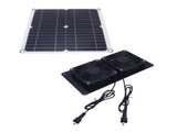 12W 18V Solar Powered Dual Exhaust Fan Kit 43.4Cfm Solar Panel Fan for Chicken Coops Greenhouses V1294-YM0901-3114250034511