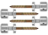 Heavy Duty Glass Standoff Silver Stainless Steel for Staircase Balcony 4Pcs V1192-AZ-W-20631