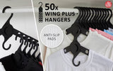 50X Plus Hanger Multiple Clothes Rack Organizer Foldable 10 Holes BLACK V274-GM-CLHANG-NS20-BK