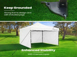 RED TRACK 3x3m Premium Pop Up Gazebo Marquee, Patented Steel Cable Canopy Support System, Wheeled V219-OTDGZWRT33WB