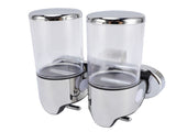 Wall Mount Soap Dispenser Double Cylinder 1000ml Manual Wall Mounted Bathroom Shower Pump Dispenser V1294-YM0901-3112250008513