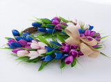 Wreath Artificial Hanging Wreath for Front Door Wall Tree Party Shop Window Decoration V1294-YM0714-211215LW02