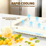 Rolled Cream Maker Kit, 2026 New Stainless Steel Freeze Plate with 2 Scrapers, DIY Stir Fried V1258-DP02-F-409