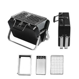 Portable Foldable Charcoal BBQ Grill with Compact Metal Frame Cooking Grate for Camping, Picnics V1189-LC-HW-00671