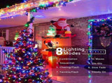 LED White Christmas Lights Outdoor, String Lights Plug in Extendable, 8 Modes Christmas Tree V1107-1246-1246-MLT-30M300