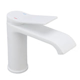 Sink G1/2 Thread Hot Cold Water Tap White Leaking Resistant Corrosion Proof Bathroom Sink V1294-YM0715-3112220048011