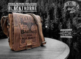Jack's Inn Premium Blackthorne Crazy Horse Leather Crossbody Bag Vintage in Cognac V563-JACK-15-COGN