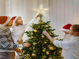 Christmas Tree Topper Star with LED String Light Glitter Christmas Tree Top Star Lamp for Christmas V1294-YM0714-10305585