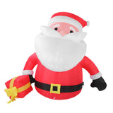 5.9FT Inflatable Father Xmas with Gift Box 190T Polyester IP44 Water Proof LED Lighted Blow Up Xmas V1294-YM0901-3111250201612