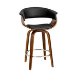 Artiss Bar Stools Swivel PU Seat Wooden BA-TW-8201-BK