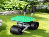 Gardeon Gardening Cart with 360&deg Swivel Seat Rolling Work Seat with Adjustable Height & GCT-STEEL-130KG-LGR