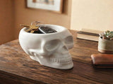 Urban Attitude Skull Statue - Matte White V398-UA-UT260603WHT