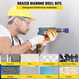 Diamond Drills 4PCS Diamond Hole Saw 35/40/50/68mm Tile Hole Saw Kit Vacuum Brazed Diamond Drill V952-JT435405068MM71UZV0