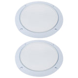 White ABS Plastic Car Speaker Decoration 2-Pack for Projects, Home and Custom Installations V1370-AZ4-11741