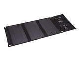 21W Foldable Solar Panel Charger Black Portable Solar Phone Charging Panels with Dual USB Port for V1294-YM0718-3114220080011