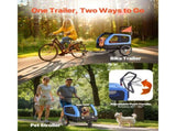 Dog Bike Trailer, Supports up to 40 kg, 2-in-1 Pet Stroller Cart Bicycle Carrier for Small & Large V952-TCTCLYSCWZXCV6PKI001V0