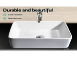 48cm Ceramic Above Counter Bathroom Basin Square Vanity Sink Countertop Wash Basin White V63-841001