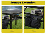 Gardeon BBQ Camp Table, 60*40*56 Portable Foldable Lightweight Grill Outdoor Metal Table 2.5kg XFEL-TABLE-MESH-60-BK