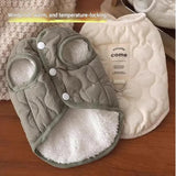 Beige XXL Size 52x40cm Fleece-lined thickened dog vest - Cotton Fleece Lined Harness Compatible V888-ELOSUNG53933