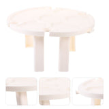 Compact Foldable Table, White Plastic, Easy Carry for Home and Beach Use V1192-AZ-W-23959