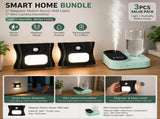 3PCS Smart Home Atmosphere Set Green USB Rechargeable Camera Humidifier & 2pcs Black RGB Motion V888-ELOSUNG53414
