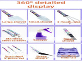 10-Piece Purple Professional Garden Tool Set with Carrying Case - Ergonomic Gardening Kit for V888-ELOSUNG49257