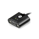 Aten Peripheral Switch 2x4 USB 2.0, 2x PC, 4x USB 2.0 Ports, Remote Port Selector, Plug and Play, V1202-V2-USA-US-224