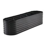 Metal Raised Garden Bed, 8 x 2 x 2 ft Outdoor Galvanized Box, with Open Bottom, Large Oval V952-JSYHZZCTYXSH1MOSLV0