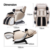 FORTIA Zero Gravity Recline Full-Body Massage Chair, with Back and Foot Rollers, Squeezing Air V219-MSGECHFORA5BR