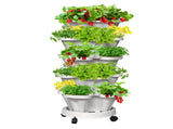 5 Tier Stackable Planter Pots Vertical Garden Stacking Space Saving High Yield Ideal for Herbs V985-STACKABLEPLANTERSET