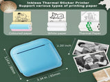 Black X6 Mini Portable Bluetooth Instant Photo & Note Printer for Students - Deluxe 20-Piece Gift V888-ELOSUNG42688