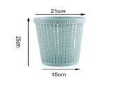 Pulling Bag Trash Can Imitation Rattan Round Plastic Garbage Bin Home Coverless Trash Storage Basket V1294-YM0716-3117220138912