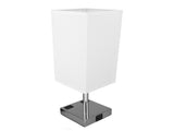 USB Bedside Table Lamp Touch Control LED Light Bulb Linen Lampshade Type C Charging Ports for V1294-YM0901-3119240032911