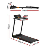 Everfit Treadmill Electric Walking Pad Foldable Incline for Home Office Gym Black TMILL-TITAN42-DT