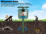Solar Ultrasonic Animal Repellent Outdoor Cat Deterrent Deer Repellent Waterproof Solar Animal V1192-AZ-W-10723
