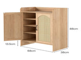 Levede 5 Tier Shoe Cabinet Wooden Double Door Storage Rack Organiser Entryway EA0286-OA-AU