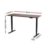 Artiss Standing Desk Height Adjustable 140cm Ergonomic Office Desk Brown HASD-ET156E-BKRW